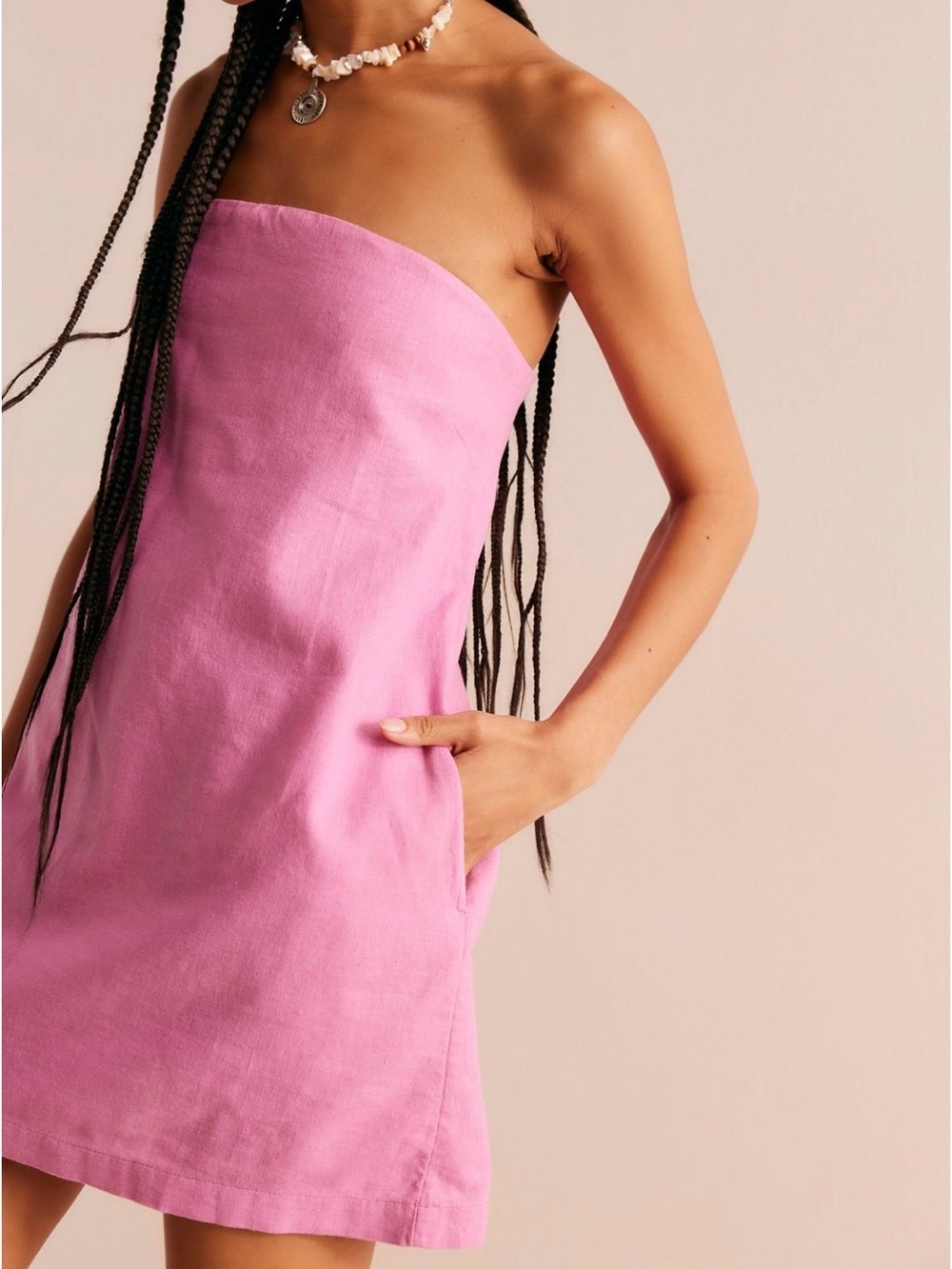 Free People Cotton-Linen Mini Dress - Picture 6 of 7